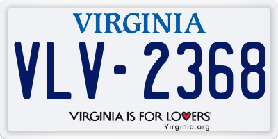 VA license plate VLV2368