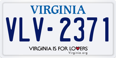 VA license plate VLV2371