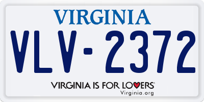 VA license plate VLV2372