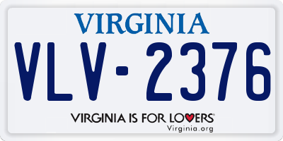 VA license plate VLV2376
