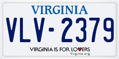 VA license plate VLV2379