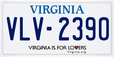 VA license plate VLV2390
