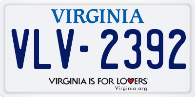 VA license plate VLV2392