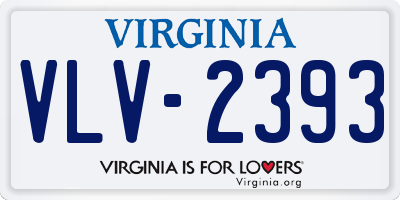 VA license plate VLV2393