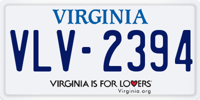 VA license plate VLV2394