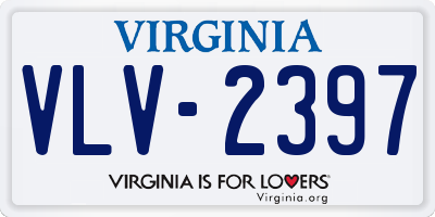 VA license plate VLV2397