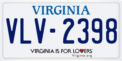 VA license plate VLV2398