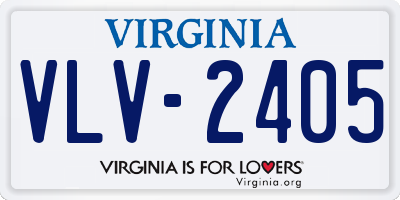 VA license plate VLV2405