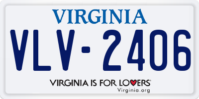 VA license plate VLV2406