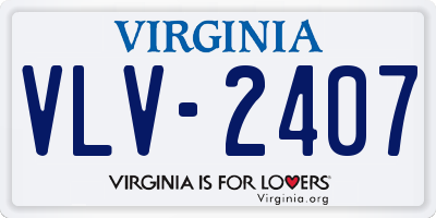VA license plate VLV2407