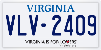 VA license plate VLV2409