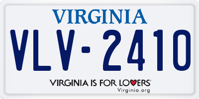 VA license plate VLV2410