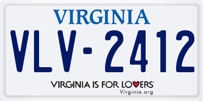 VA license plate VLV2412