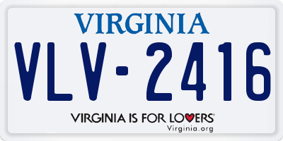 VA license plate VLV2416