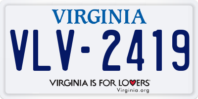 VA license plate VLV2419