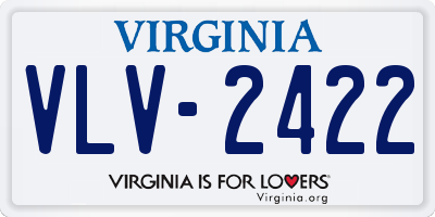 VA license plate VLV2422