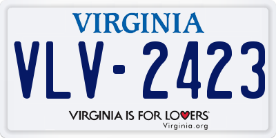 VA license plate VLV2423
