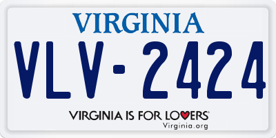 VA license plate VLV2424