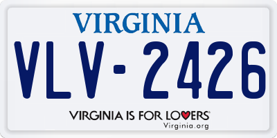VA license plate VLV2426