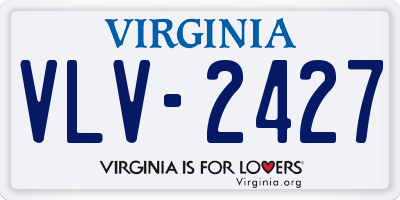 VA license plate VLV2427