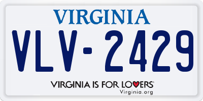 VA license plate VLV2429