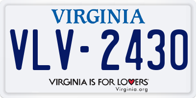 VA license plate VLV2430