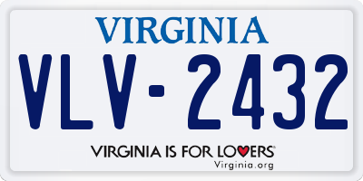 VA license plate VLV2432