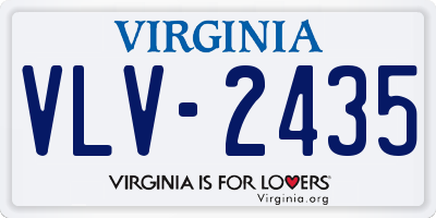 VA license plate VLV2435