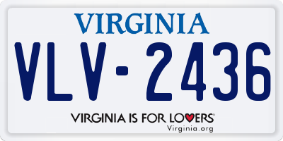VA license plate VLV2436