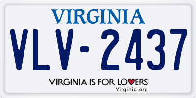 VA license plate VLV2437