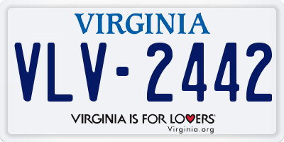 VA license plate VLV2442