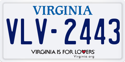VA license plate VLV2443