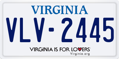 VA license plate VLV2445
