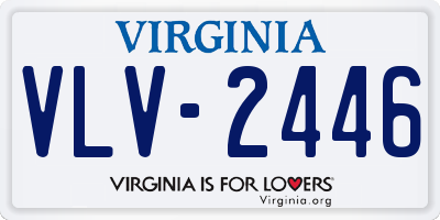 VA license plate VLV2446