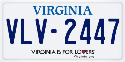 VA license plate VLV2447