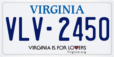 VA license plate VLV2450