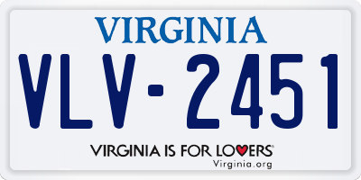 VA license plate VLV2451