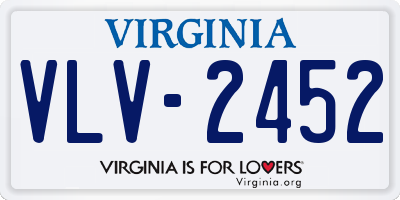 VA license plate VLV2452