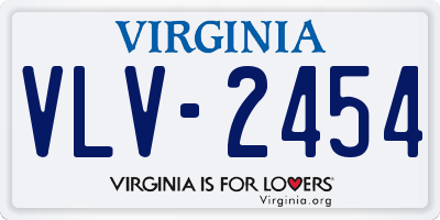 VA license plate VLV2454
