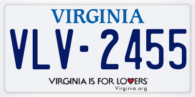 VA license plate VLV2455