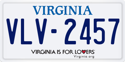 VA license plate VLV2457