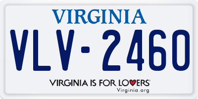 VA license plate VLV2460