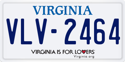 VA license plate VLV2464