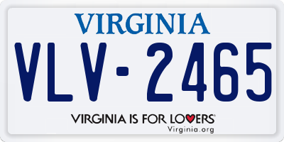 VA license plate VLV2465