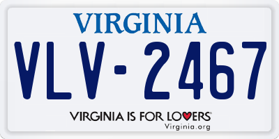 VA license plate VLV2467