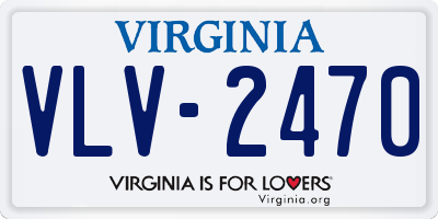 VA license plate VLV2470