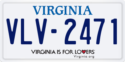 VA license plate VLV2471