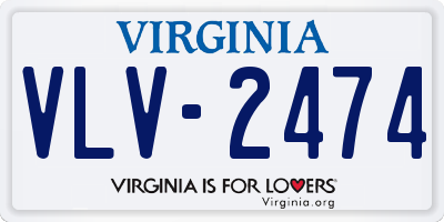 VA license plate VLV2474