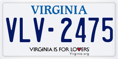 VA license plate VLV2475