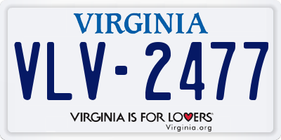 VA license plate VLV2477